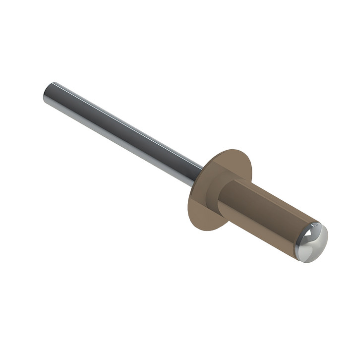 Заклёпка вытяжная Daxmer 4,8х12 RAL 1019 (500шт) нерж/нерж