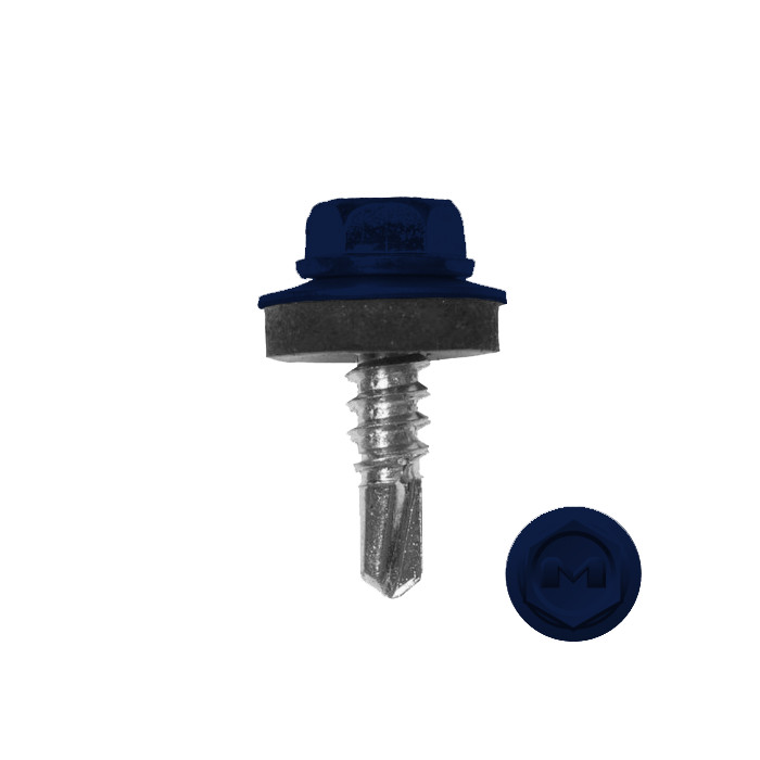 Саморез по металлу Daxmer 5,5х19 (250шт) сверло №3 RAL 5026