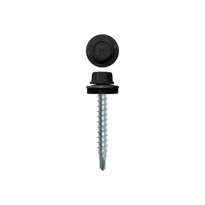 Саморез кровельный Daxmer 4,8х35 (250шт) сверло №1 RAL 9005